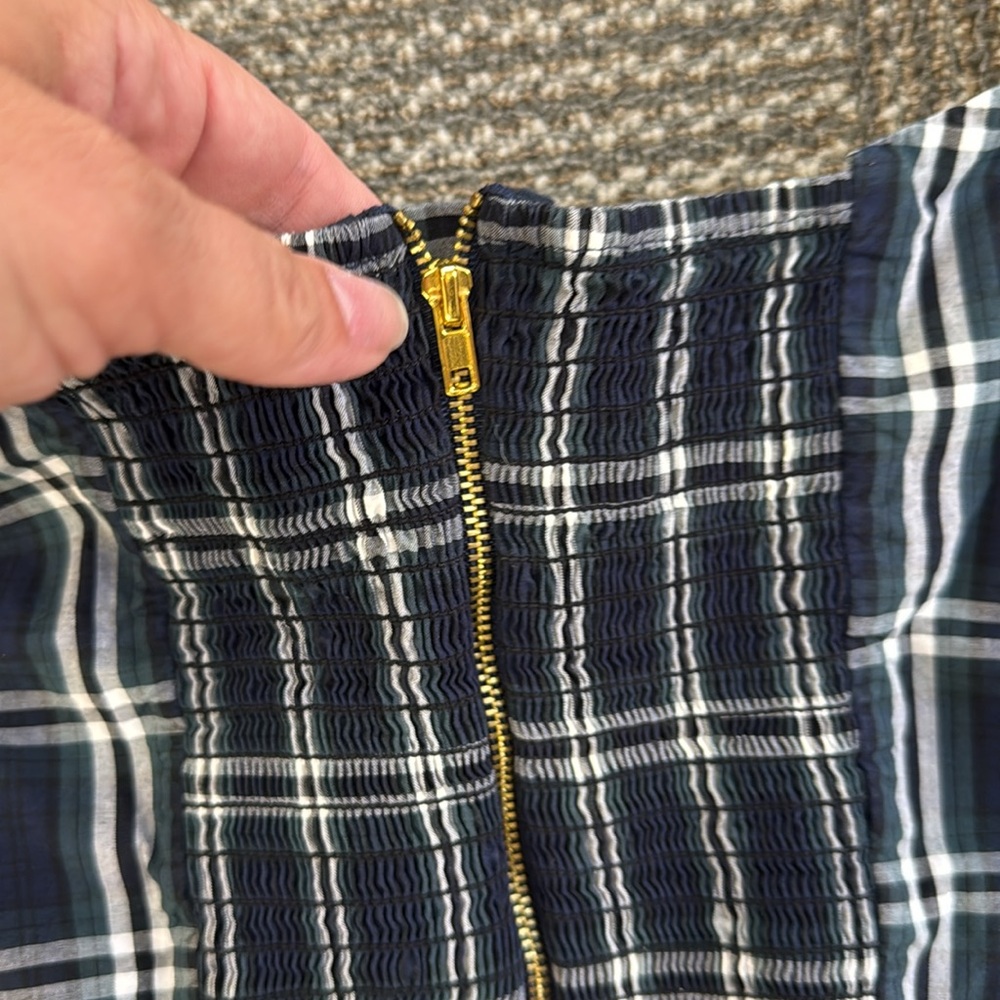 Cara Cara Jenna Plaid 100% Cotton Crop Top, size S - Picture 4 of 6